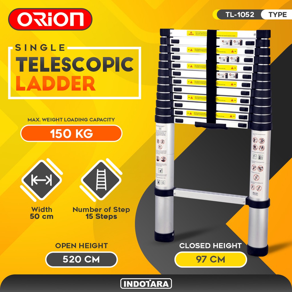 Tangga Lipat Teleskopik 5.2M - Orion Telescopic Ladder TL1052