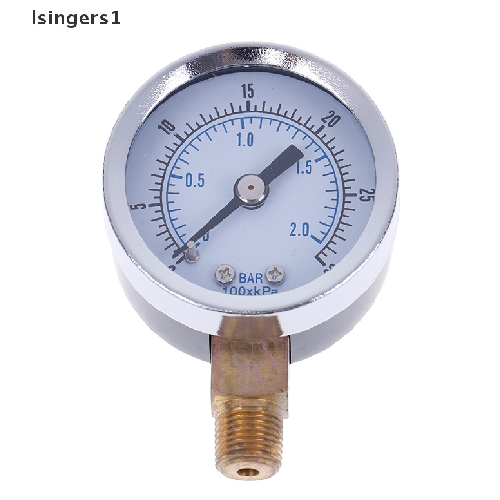 (lsingers1) Alat Pengukur Tekanan Udara npt 1 / 8 &quot;0-30 psi mount Samping / Bawah 1.5&quot;