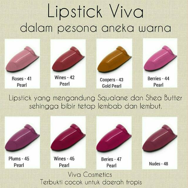 Lipstick Viva Cosmetics Original Murah