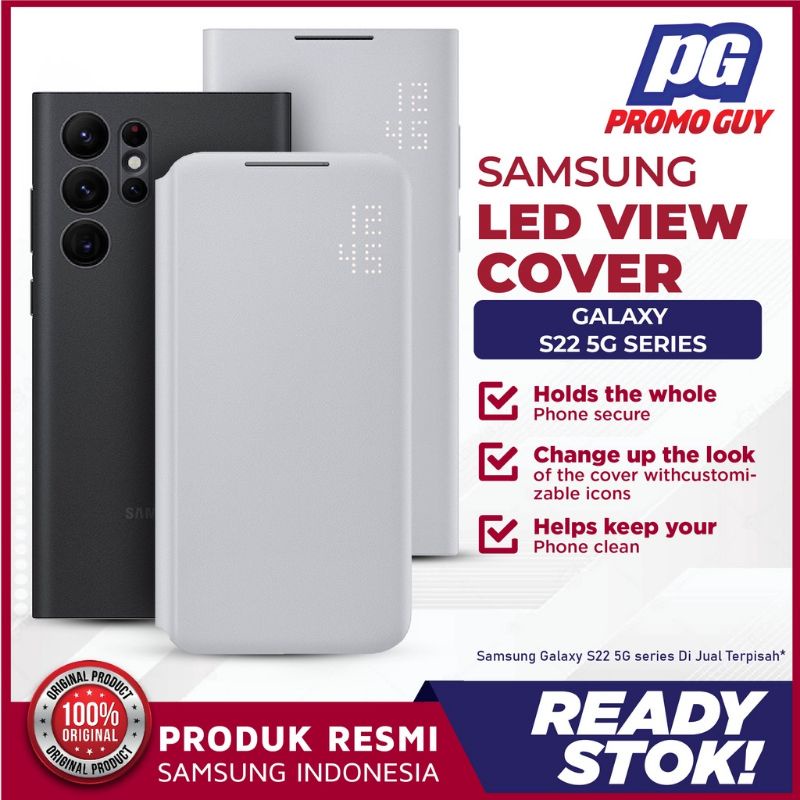 Flip Case Cover Casing Premium Samsung Official LED View Windows Slim Original Samsung Galaxy S22 S2