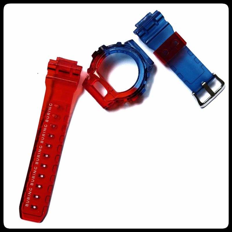 BEZEL STRAP CASIO GSHOCK G SHOCK DW 6900 DW 6600 JELLY MERAH BIRU CAPTAIN AMERICA