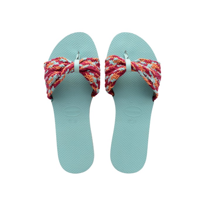 HAVAIANAS WOMAN YOU ST TROPEZ MESH FC 1669 SKY - SANDAL WANITA (BIRU) - 39/40