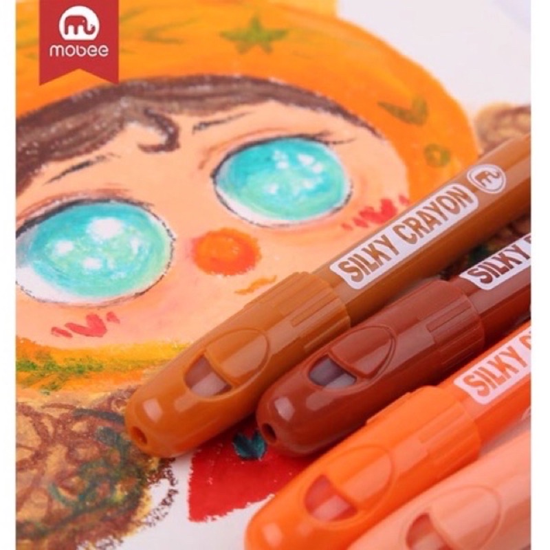 mobee silky crayon face painting crayon erasable crayon krayon anak aman untuk kulit