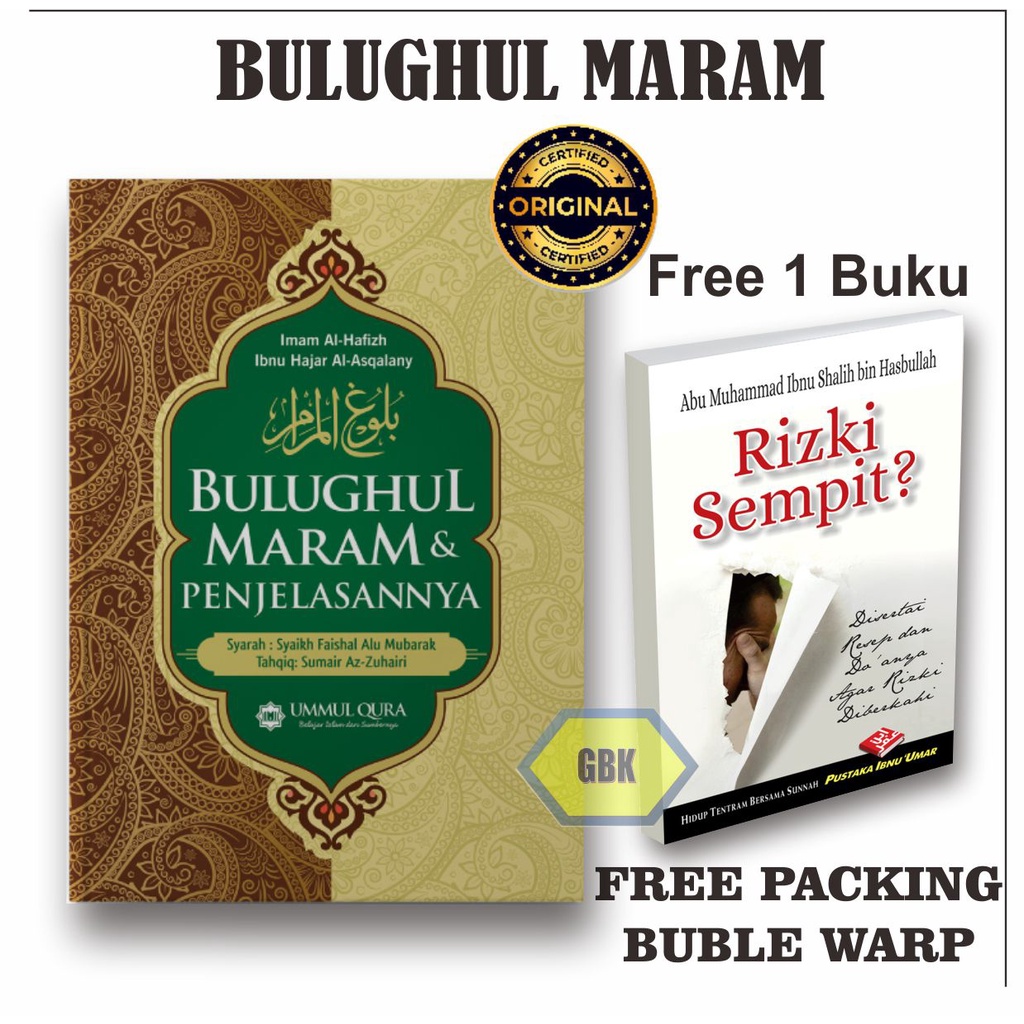 Buku Bulughul Maram &amp; Penjelasannya - Ummul Qura (Free 1 Buku Rezki sempit?)