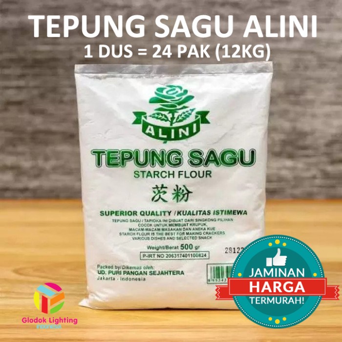 

PROMO [COD] TEPUNG SAGU ALINI 500 g gr gram HIJAU gluten free 1/2 kg