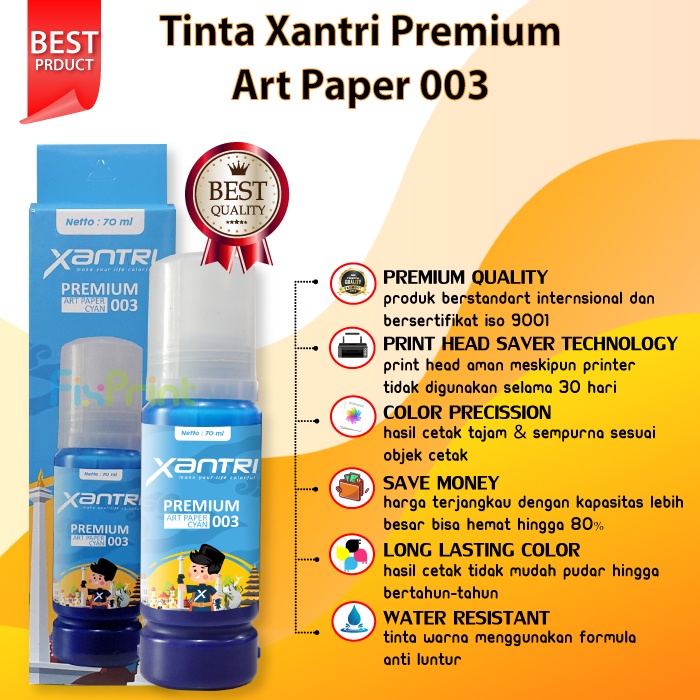 Tinta Xantri Art Paper 003 Printer L1110 L3110 L3116 L3150 L3156 L4150 L5190 L6160 L6170 L6190