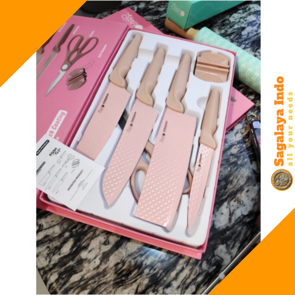 Knife Set Pisau Dapur Stein Diamond Steincookware