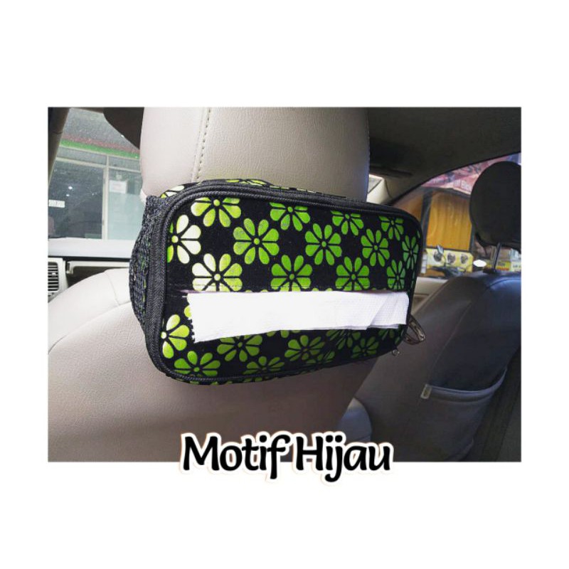 Pouch TISSUE MOBIL/TAS TISU MOTIF BUNGA CANTIK BAHAN KANVAS / TAS TISSU MOBIL . SY2530 S1