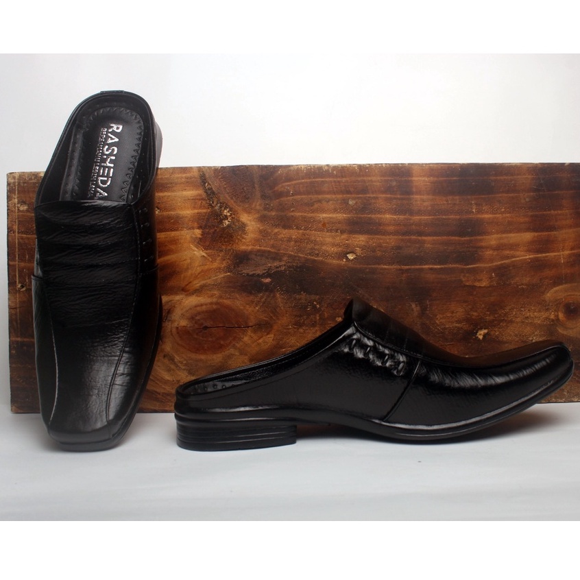 Sepatu Sandal Pria Kulit Asli  Rasheda SL 02 Selop Tutong Bustong Big Size Jumbo