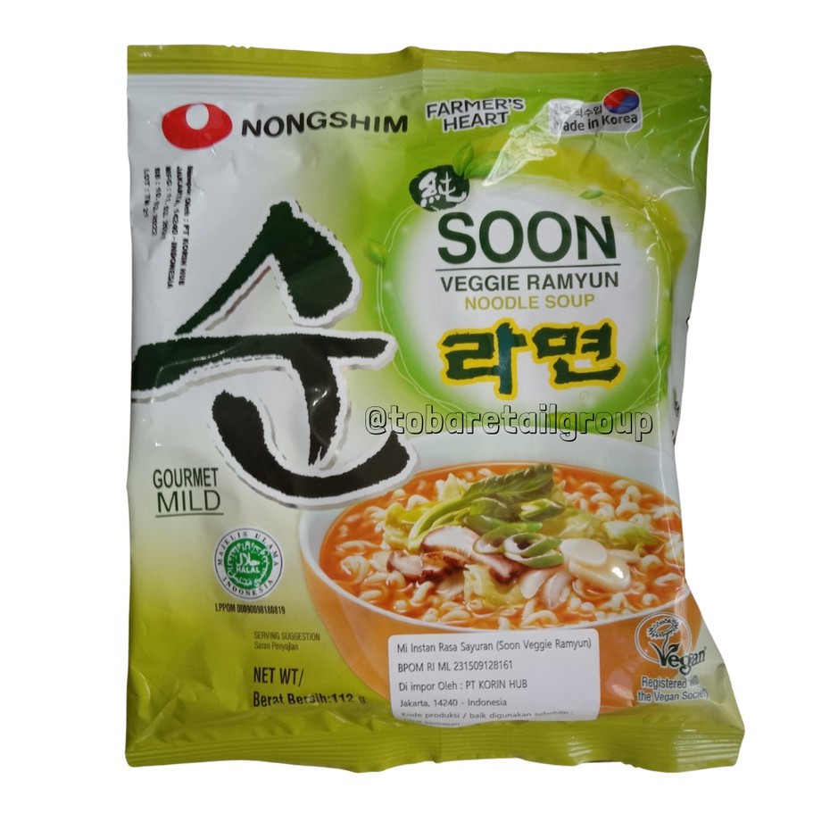 

Nongshim Soon Veggie Ramyun 112 gr