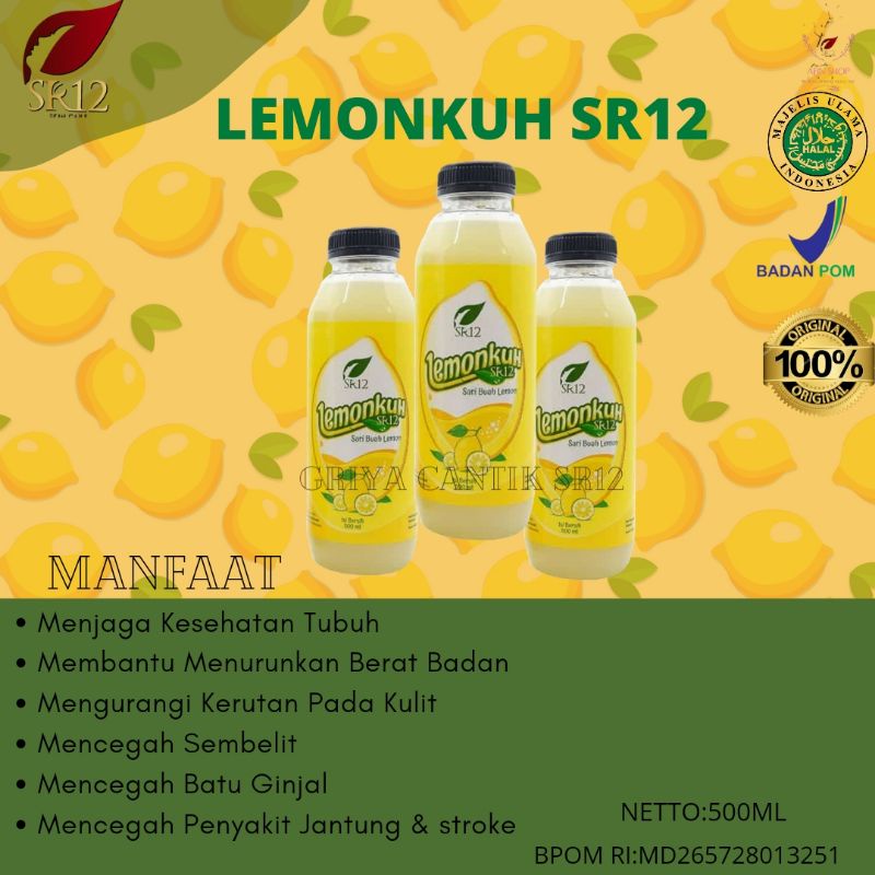 

LEMONKUH SR12 250ML & 500ML, MINUMAN KESEHATAN IMUN BOOSTER