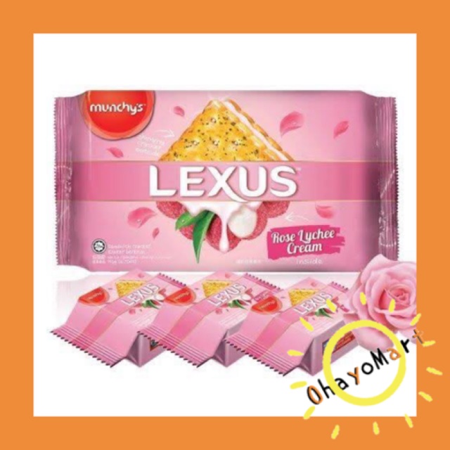 Munchys Lexus Lychee Cream/ Biskuit Dengan Krim Leci/ Cracker 190grm