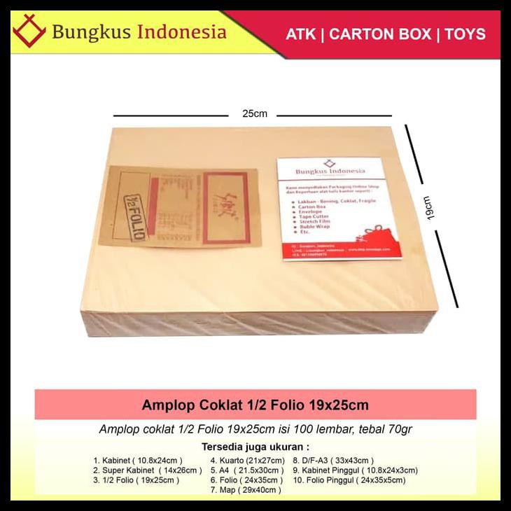 

Ready Stock Amplop Cokalt 1/2Folio Isi 100Lbr