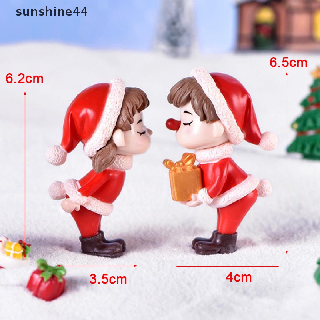 Sunshine Miniatur Pasangan Natal Untuk Dekorasi Taman Mini / Rumah