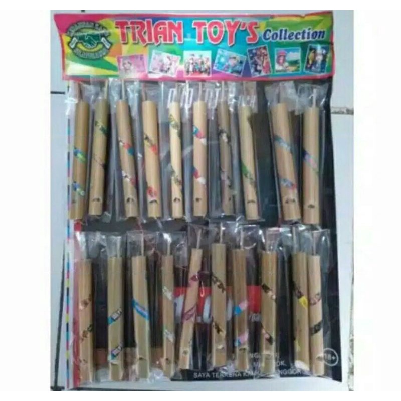 mainan suling bambu / suling tradisional isi 20 pcs murah