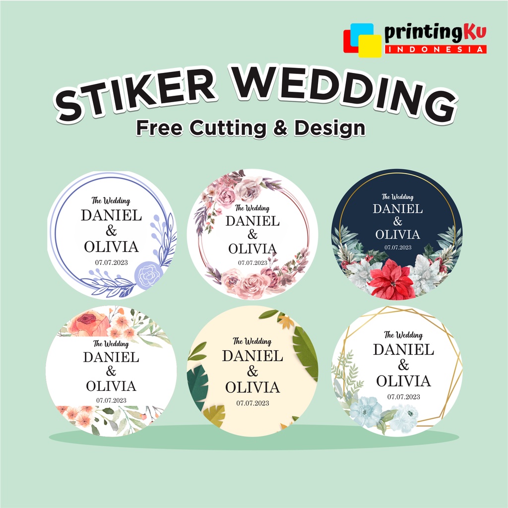 

Sticker Wedding/Stiker Nikah/Souvenir Nikah/Sticker Bulat/Segel Souvenir Nikah/Print Murah Bahan Chromo