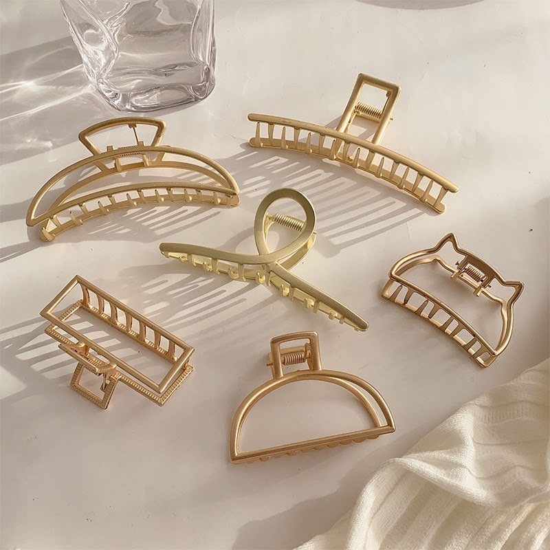 Jepit Jepitan Rambut Ala Korea Cepol Rambut Panjang Bahan Alloy / Acrylic Doff Premium Frech Style Mutiara Kupu Kupu Peach Modern Elegan Hair Clamps Claw