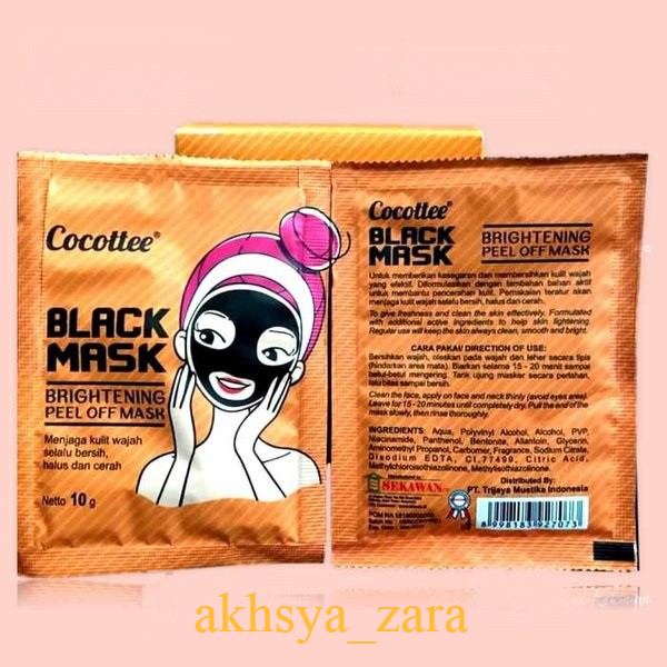 N️D - MATCHA️ SACHET MASKER COCOTTE BLACK MASK / COCOTTEE BLACK MUD FACE MASK BPOM ORIGINAL