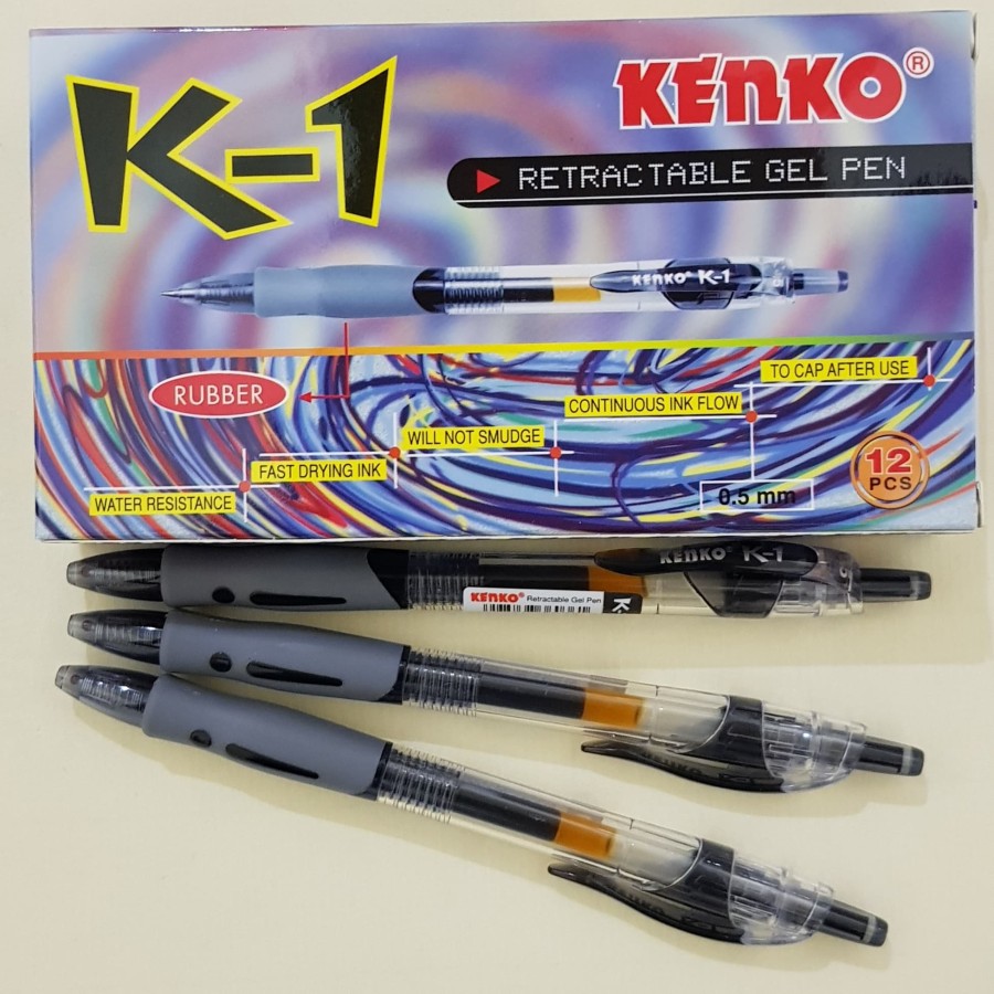 

Gel Pen K1 0.5 Kenko Hitam