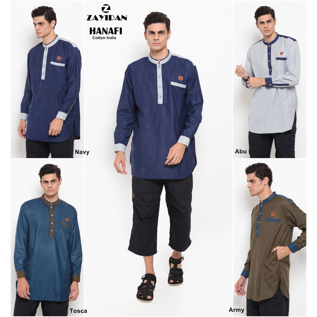 Zayidan Baju Koko Muslim Pria Hanafi Series Koko Muslim Pria Dewasa