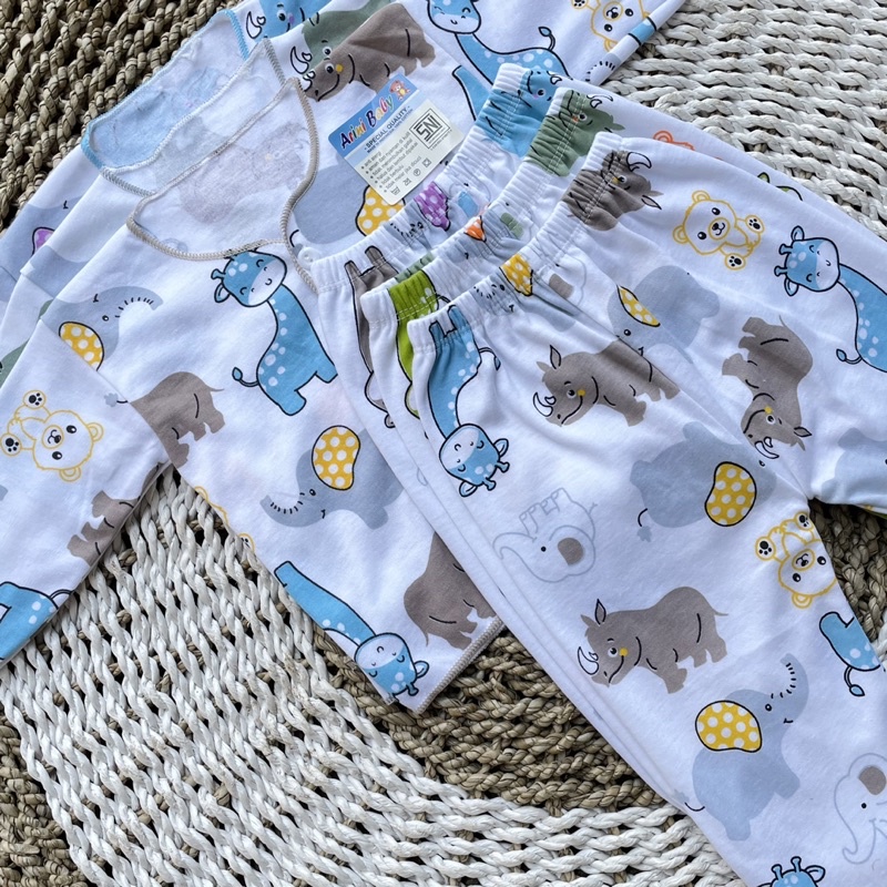 3 PCS Baju Bayi Lengan Panjang + Celana Panjang Bayi Baru Lahir Baju Bayi Setelan Warna Kuning Celana Bayi Newborn Bayi Hadiah Lahiran Bayi DNW BABY