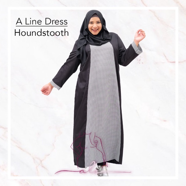 IWEARALICE A Line Dress Gamis Kotak