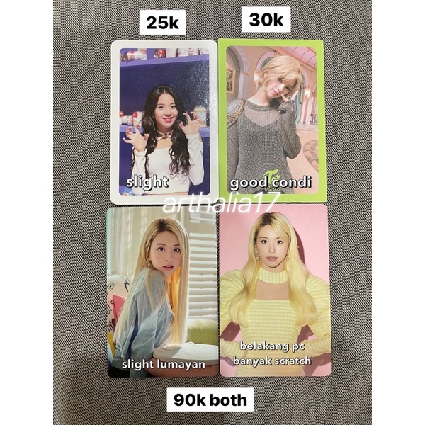 Twice photocard pc chaeyoung jeongyeon romeo wil what is lovejapan sg22 maung merry and happy