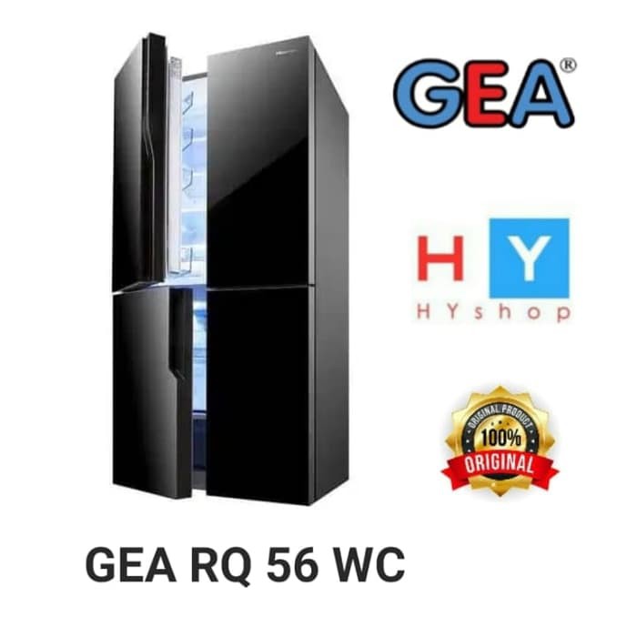 KULKAS GEA SIDE BY SIDE 4 DOOR GEA RQ-56WC KULKAS 4 PINTU BIG PROMO