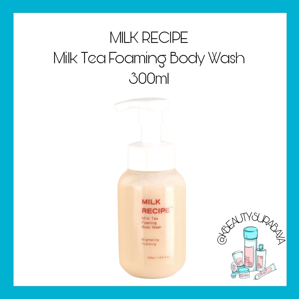 MILK RECIPE AHA Body Booster / MILK RECIPE Milk Tea Foaming Body Wash / MILK RECIPE Brightening Body Mask / MILK RECIPE Calendula Flower Body Wash