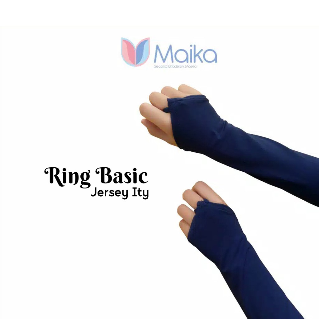 Handsock Manset Tangan Polos Cincin Bahan Spandek By Maika