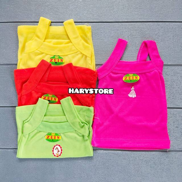 Singlet Zein anak warna baby bayi dan balita 0-6 tahun