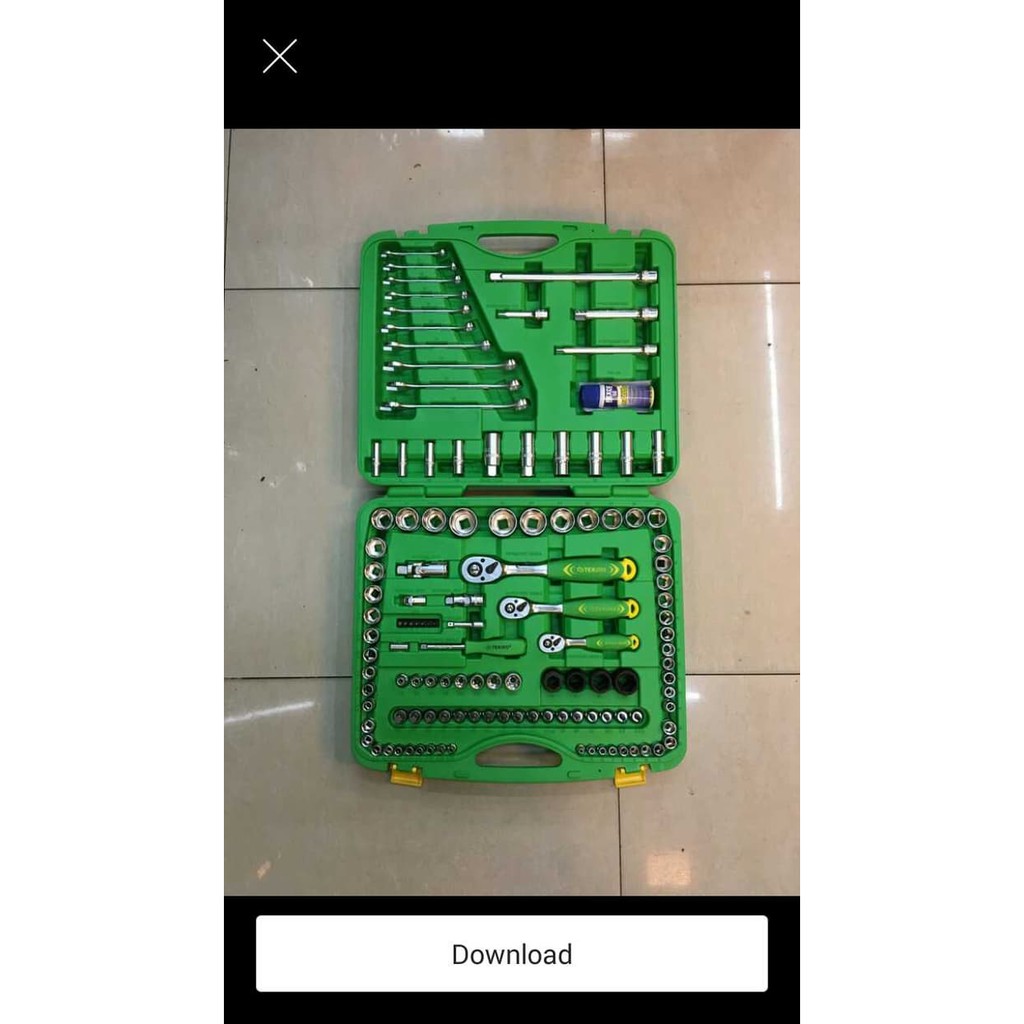 Tekiro kunci sok set ukuran1/4"-3/4"-1/2. 120 pcs (plastik)