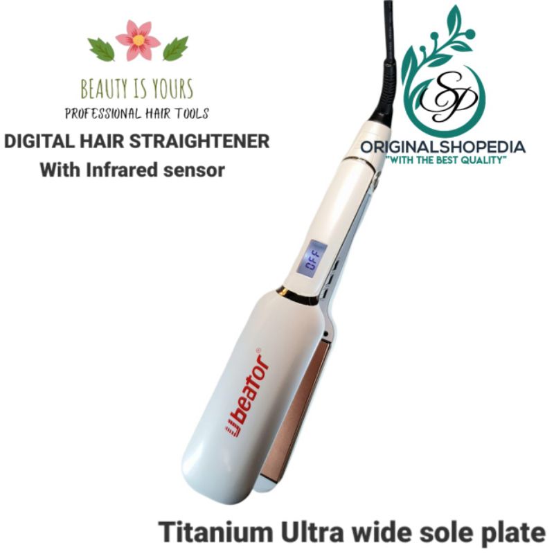 CATOK RAMBUT DIGITAL UBEATOR PELURUS RAMBUT DIGITAL LCD DISPLAY HAIR STRAIGHTENER INFRARED
