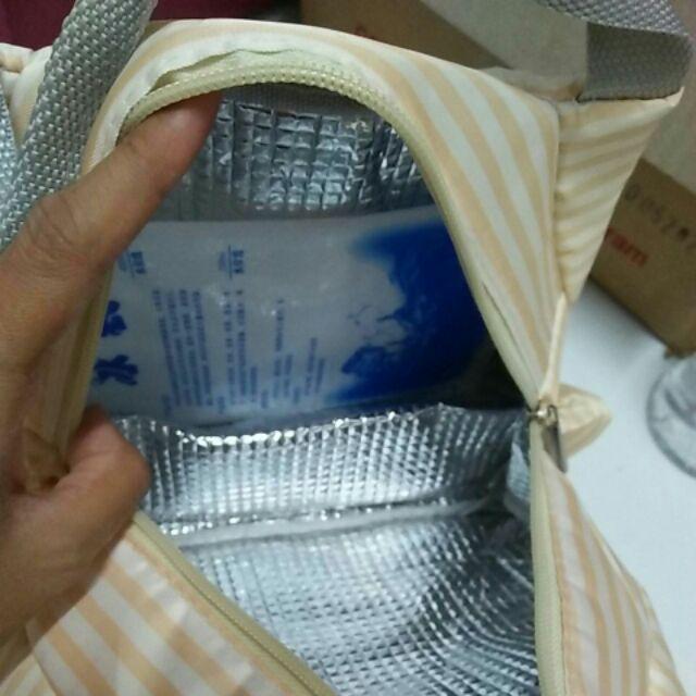 Iconic Insulated Lunch Bag Cooler Tas Bekal Makan Garis Dot Kupu -gn87