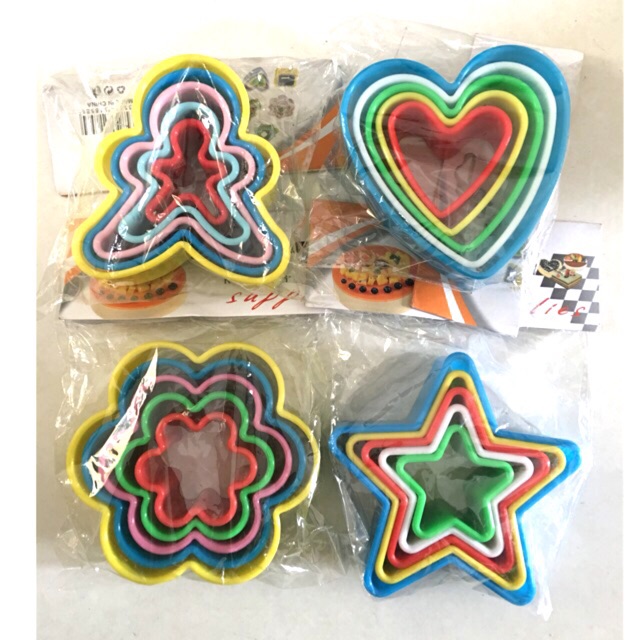 Cookies cutter Pemotong cookies 1 set isi 5 ukuran