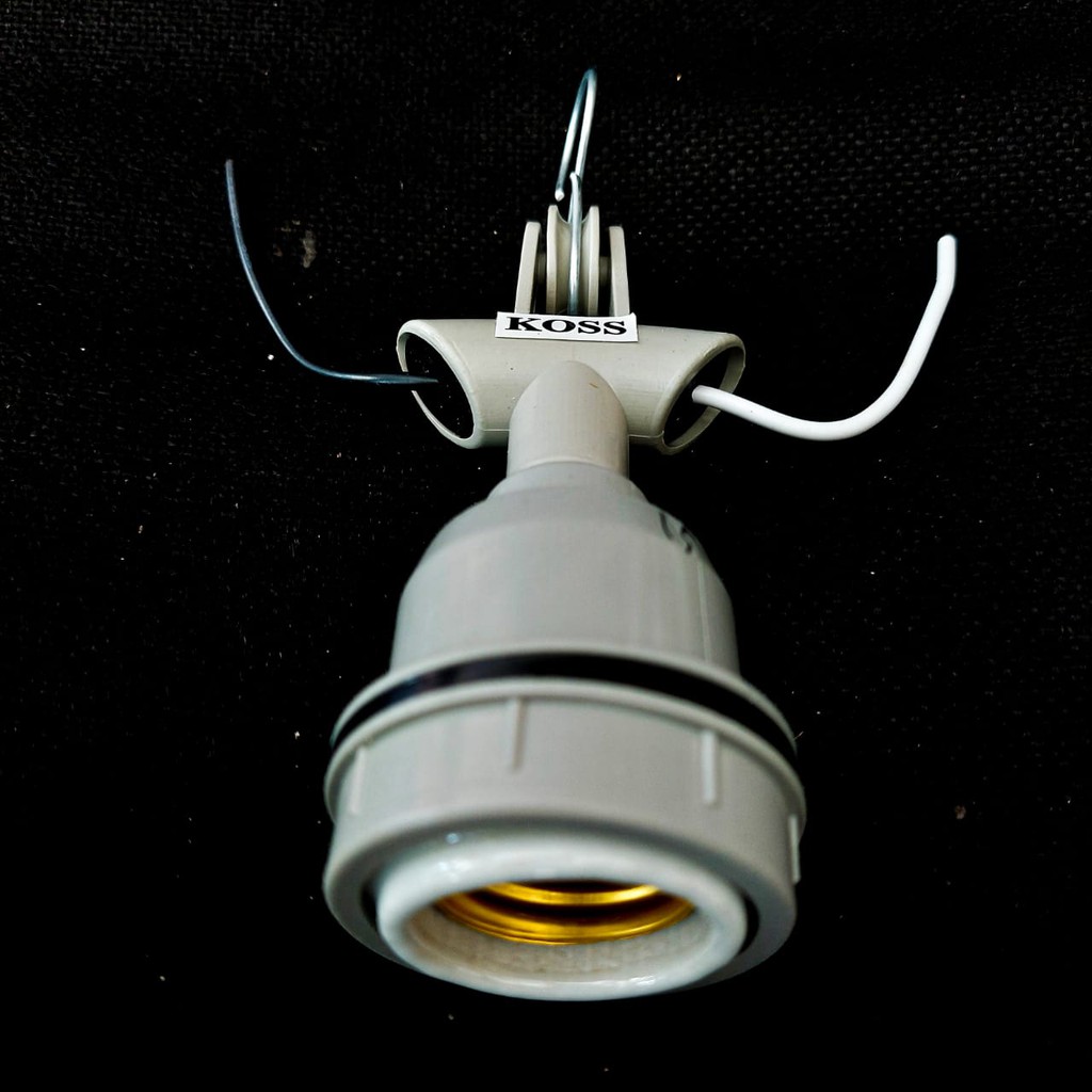 Fitting Kap Jalan WD E27 KOSS / Fitting Lampu Jalan Kap Gembreng Topi Hijau