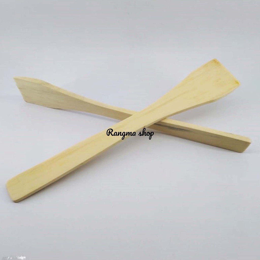 Sutil Kayu Ukuran 30 cm Spatula Kayu Kecil/Sodet Kayu/Sodet 2 pcs