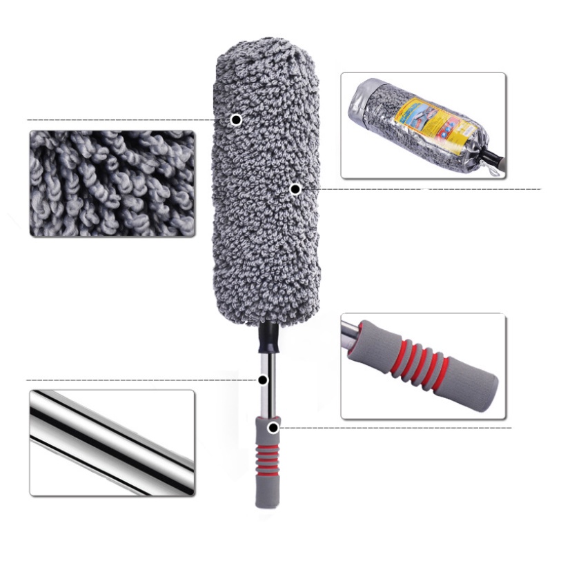 Kemoceng  Round  Microfiber  Telescopic Car &amp; Pembersih Debu Duster Mobil / Lap kemoceng Mobil Microfiber Tongkat bisa dipanjangkan Car Duster