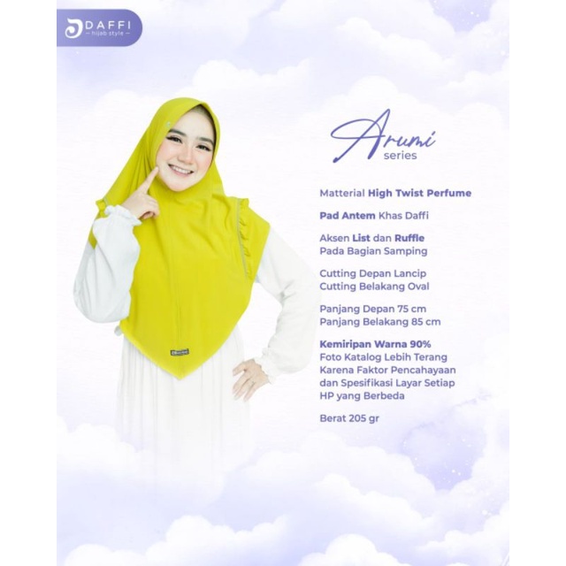 Hijab Daffi Arumi Series hijab instan jilbab instan kekinian berkualitas ORI Daffi