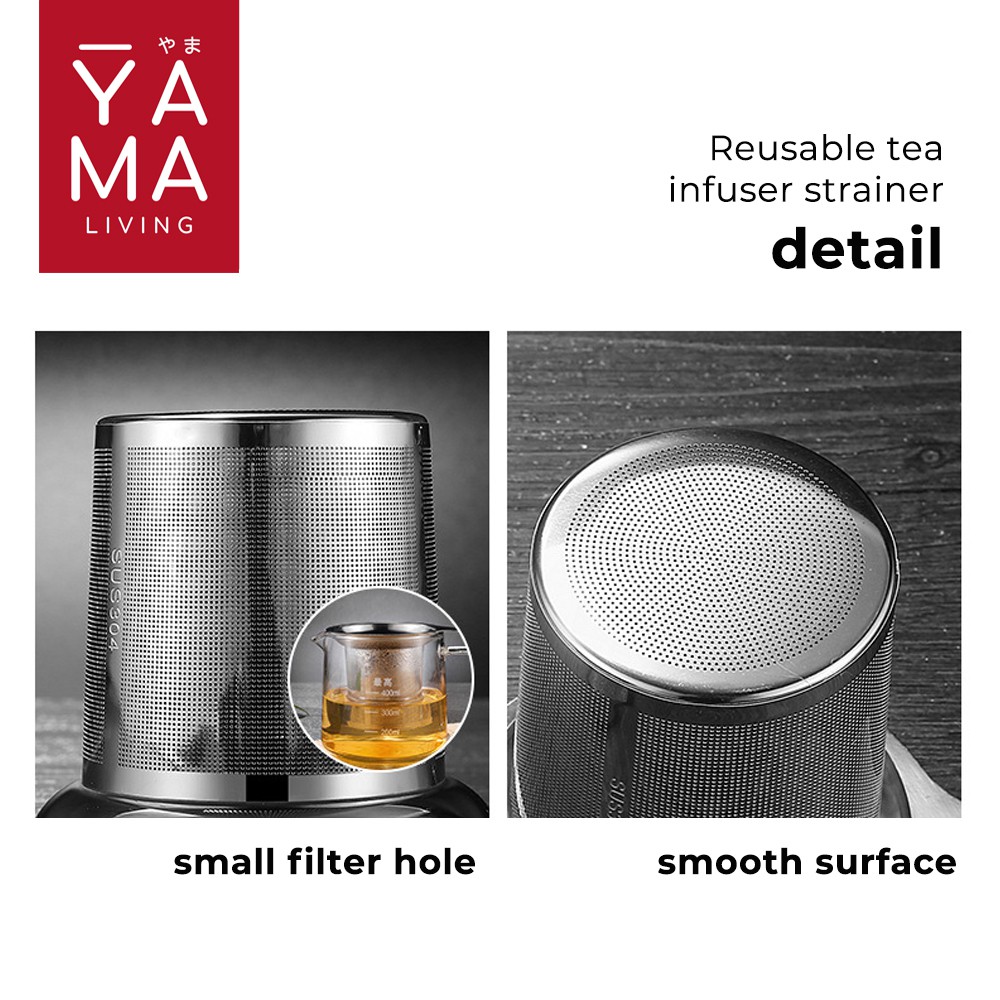 YAMA NOJI Tea Infuser Strainer Saringan Teh Kopi Penyeduh Stainless Steel Metal Filter