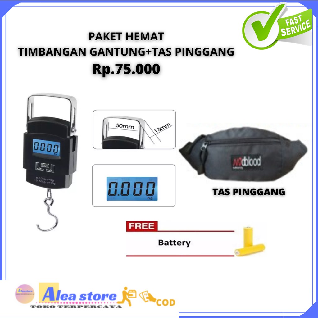 TIMBANGAN GANTUNG KOPER DIGITAL SERBA GUNA MINI PORTABLE 