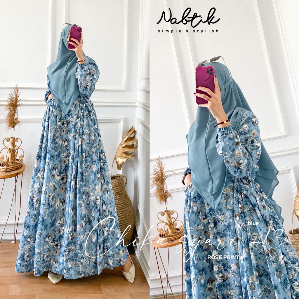 ready siap kirim | CHIKA SYARI#13 NABTIK ORI Gamis Syari Terlaris