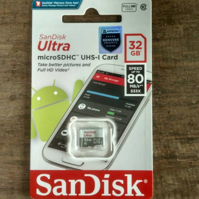Memory Hp Merek Sandisk Asli 32GB