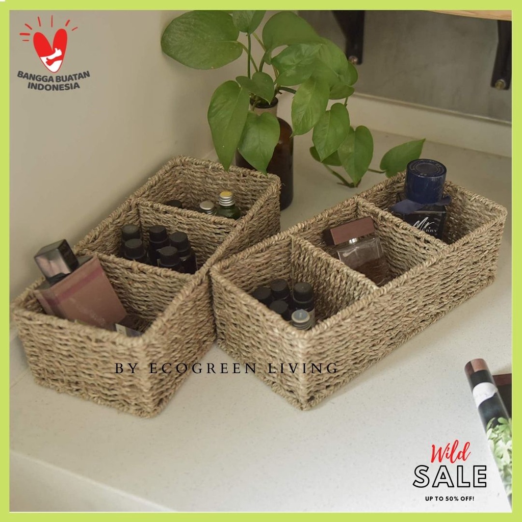 NEW - Water Hyacinth Storage Baskets , tempat tissue ,stationery supplies anyaman enceng gondok