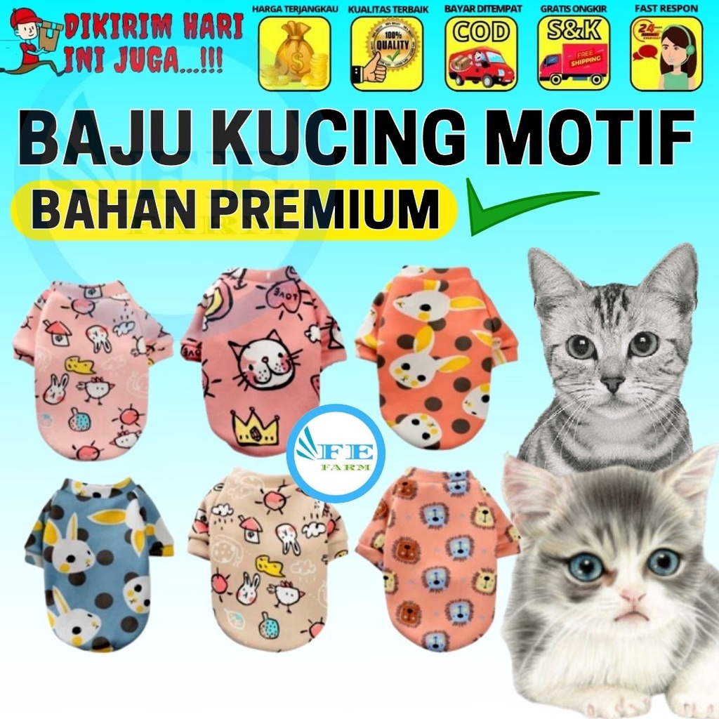 Baju Kucing Wholesale Cartoon Pet Clothes Dog Cat Import FEFARM