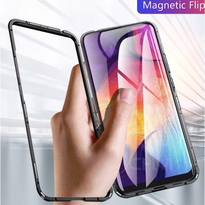 MAGNETIC HARD CASE TEMPERED CASING GLASS METAL BUMPER VIVO S1 Z1 PRO
