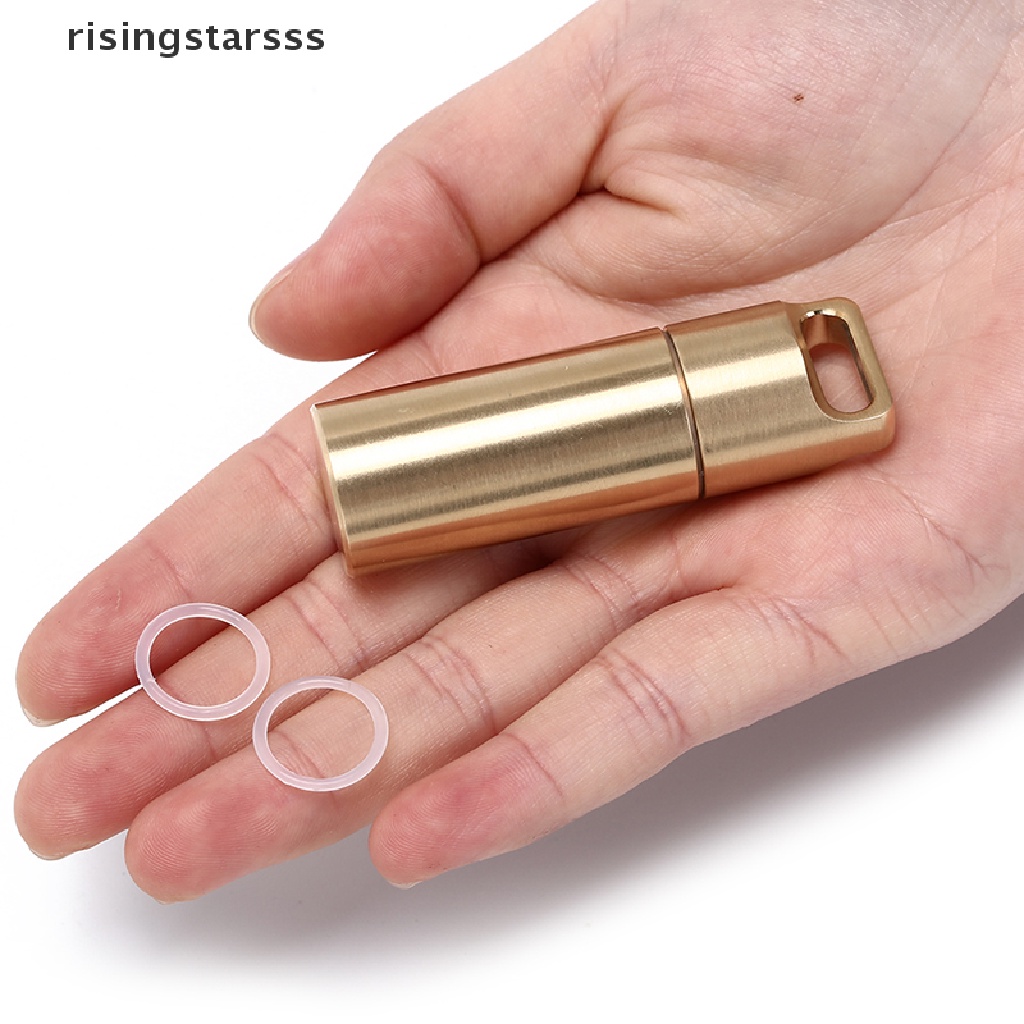 Rsid Span-new Tahan Air outdoor metal survival pill match edc case box container Botol