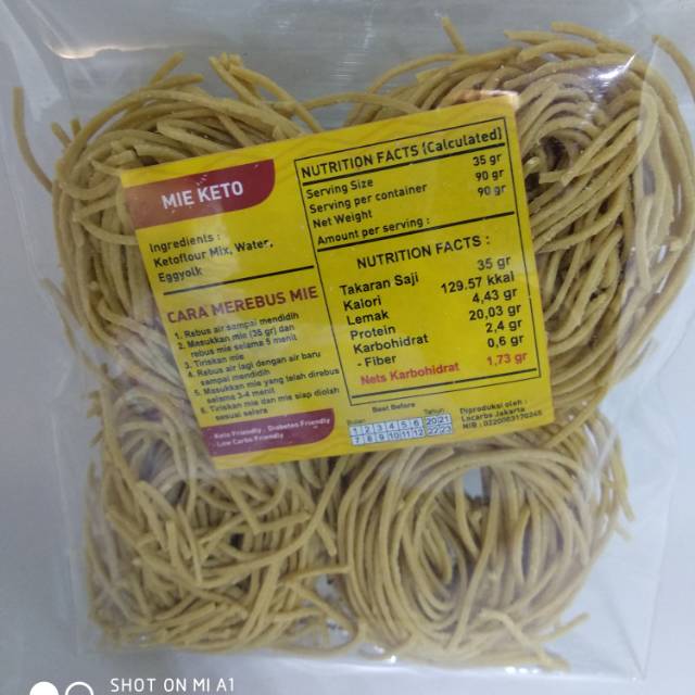 

Mie Kering Keto Ori