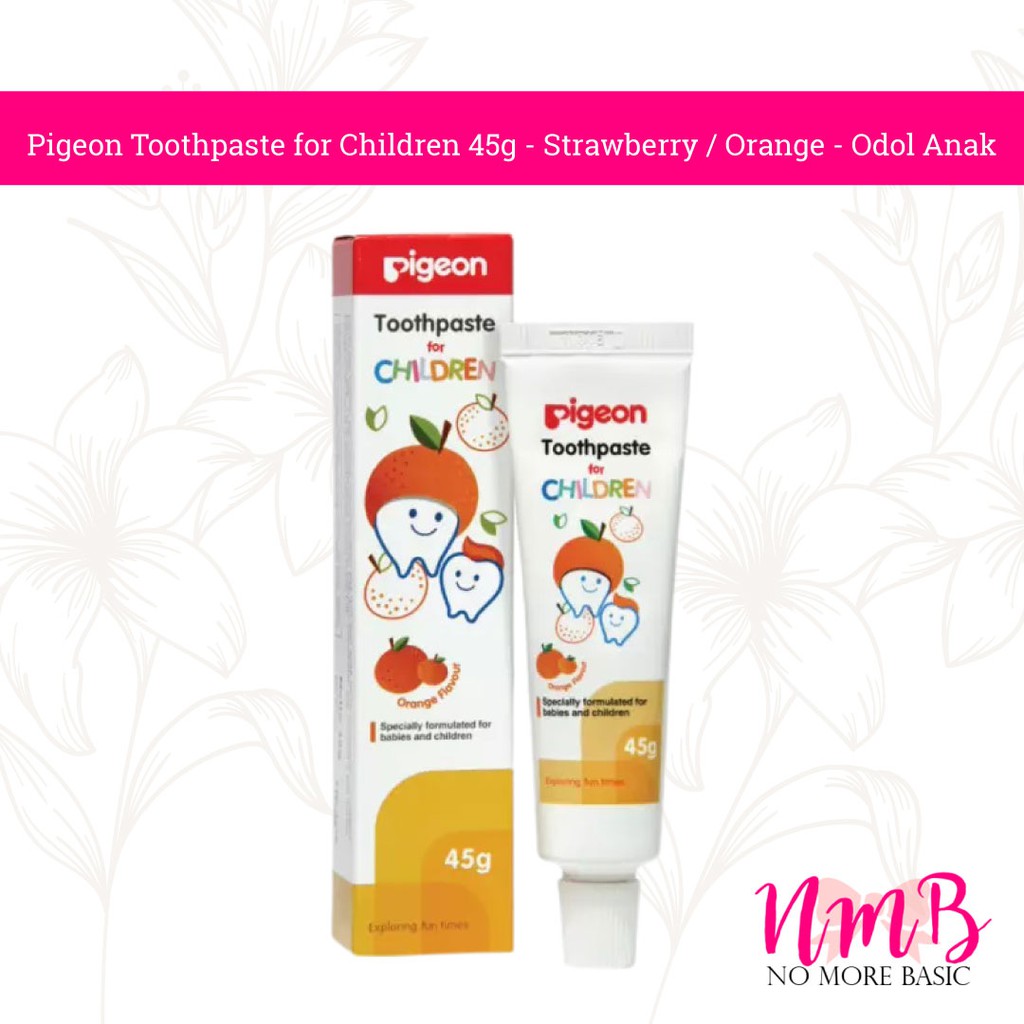 Pigeon Toothpaste for Children 45g - Strawberry / Orange - Odol Anak