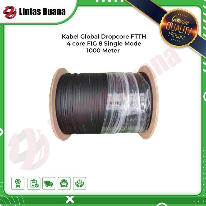 Kabel Dropcore FTTH 4 core FIG 8 Single Mode 1000 Meter Global